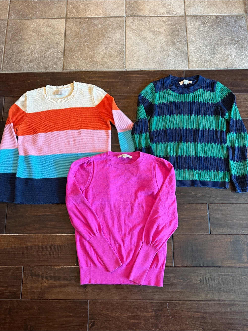 Ann Taylor Loft Crewneck Sweaters. Thin and airy and very versatile.